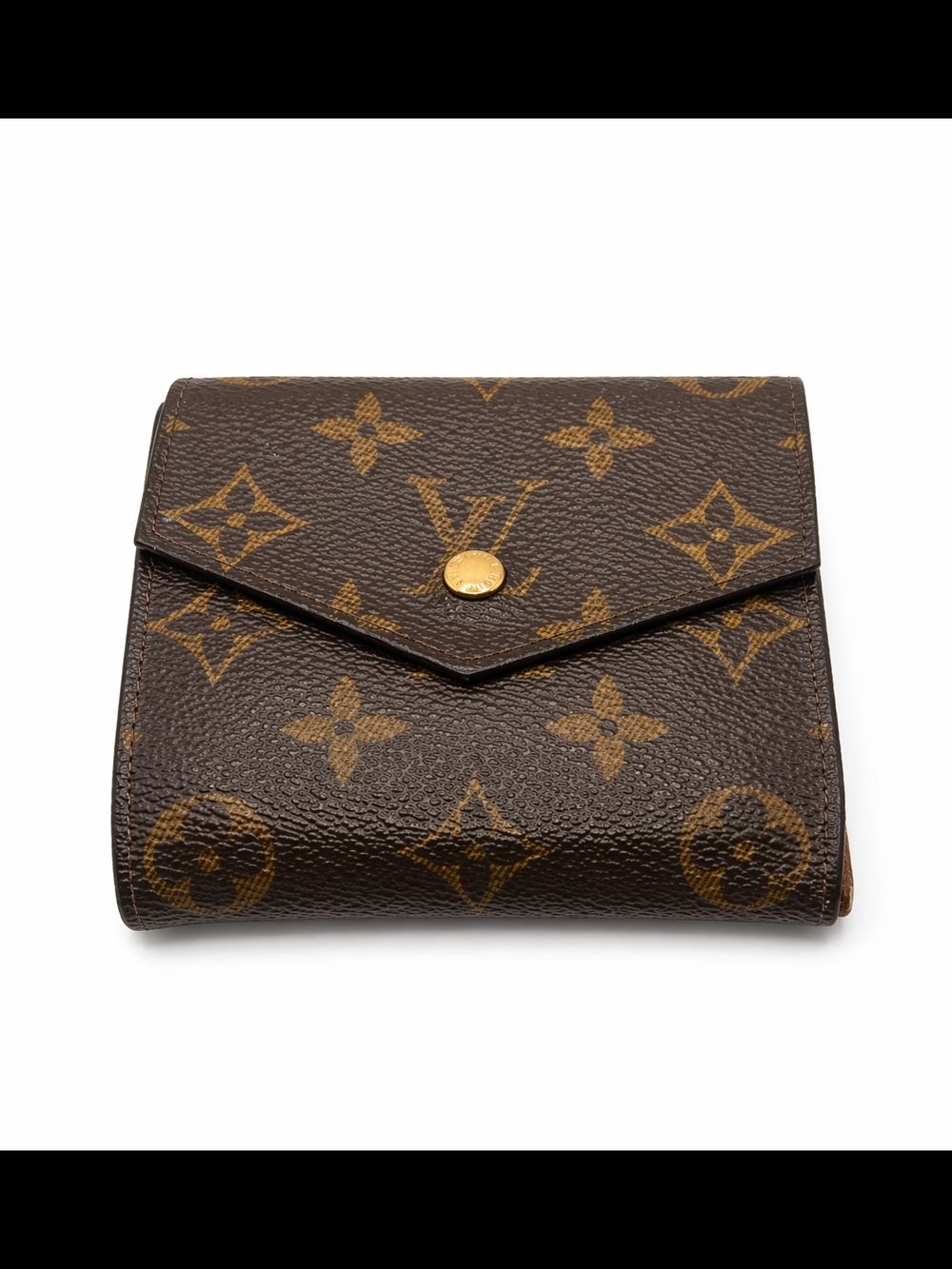 Louis Vuitton Monogram Elise Trifold Wallet – Vintage LV Canvas Snap Coin Purse